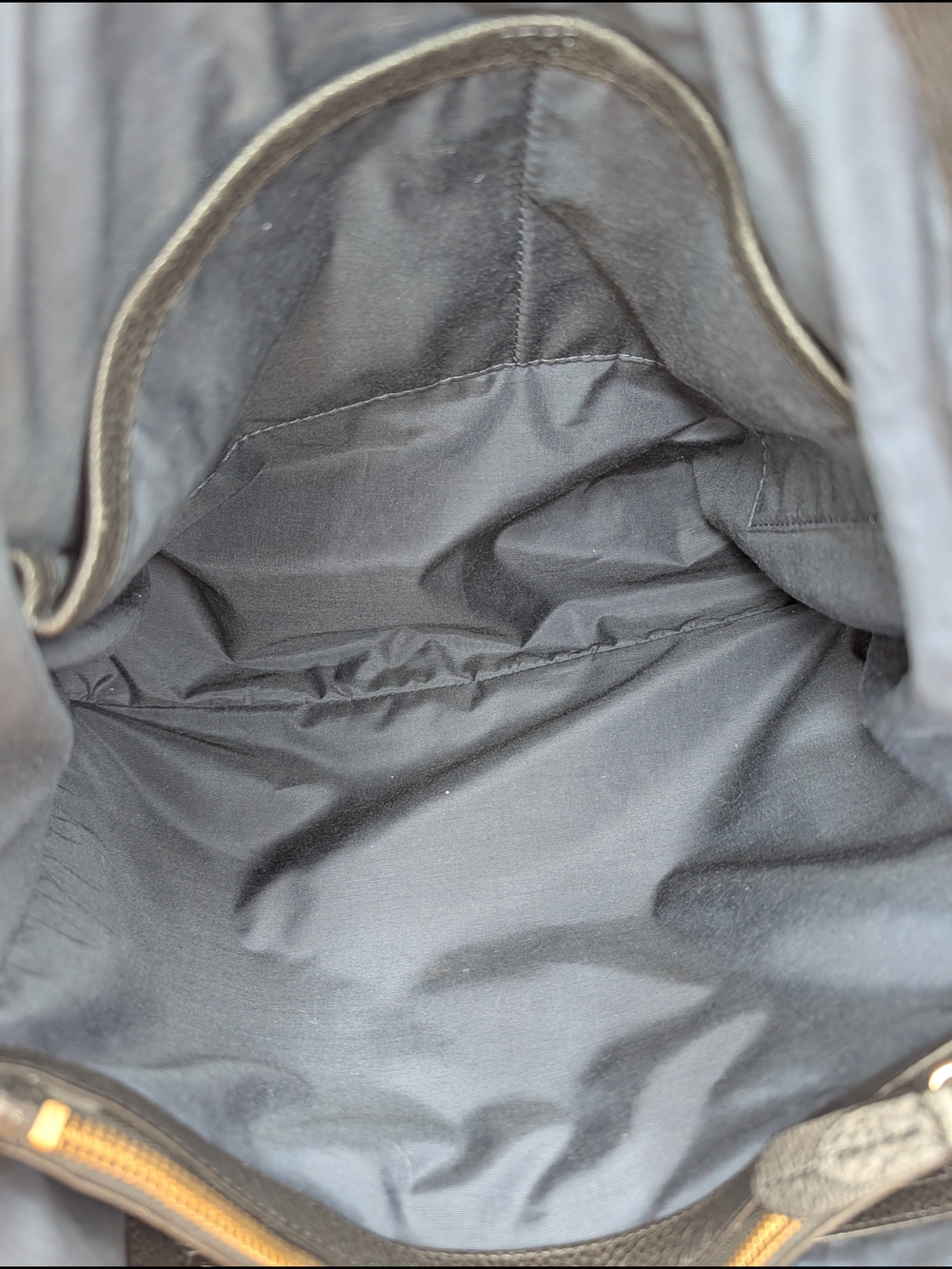 Cole Haan Dillan Black Pebbled Leather Hobo Shoulder Bag Basket-weave Detail - Picture 11 of 15